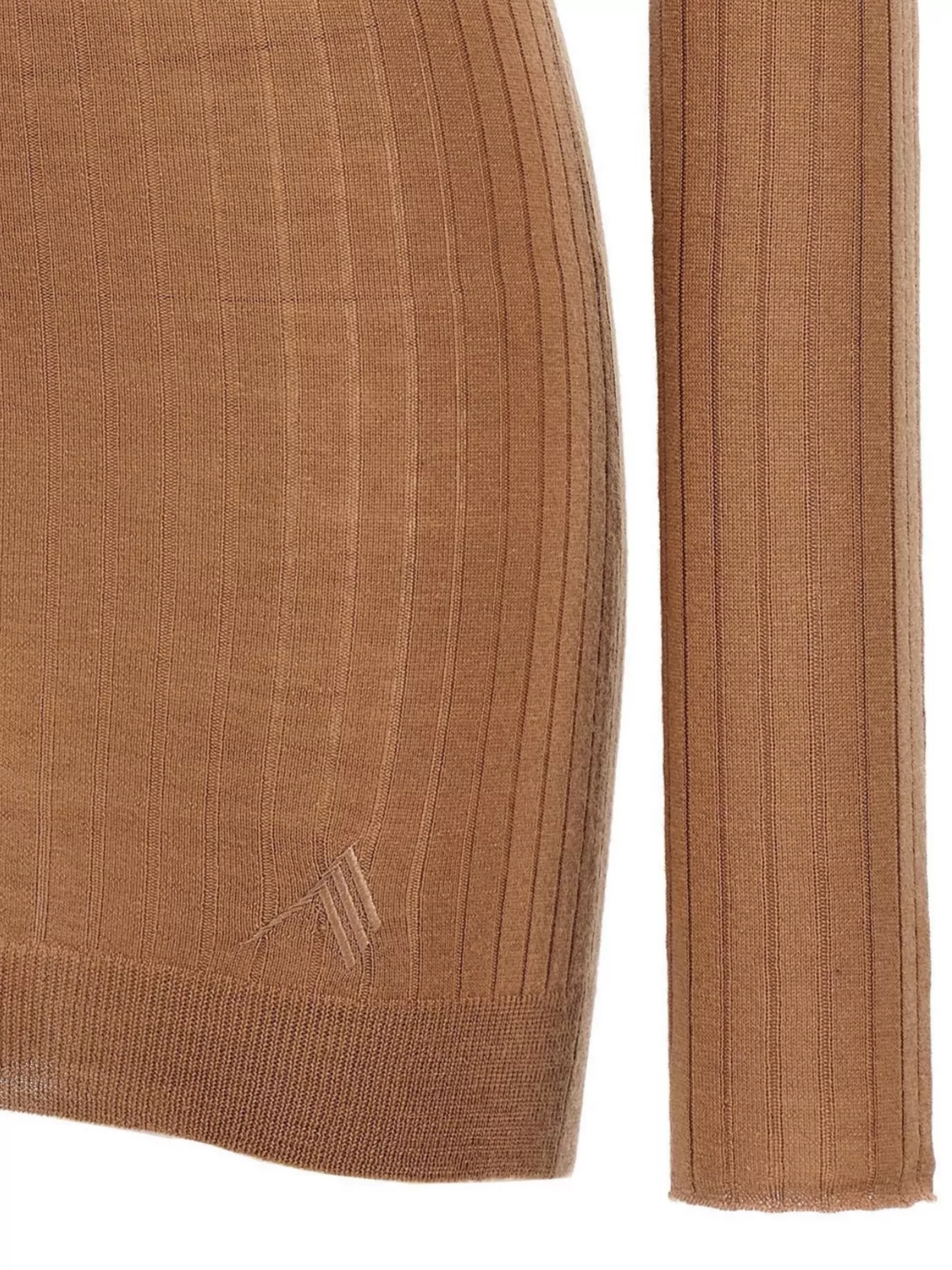 Shop Attico Mini Dress With Ribbed Texture And Button Detailing