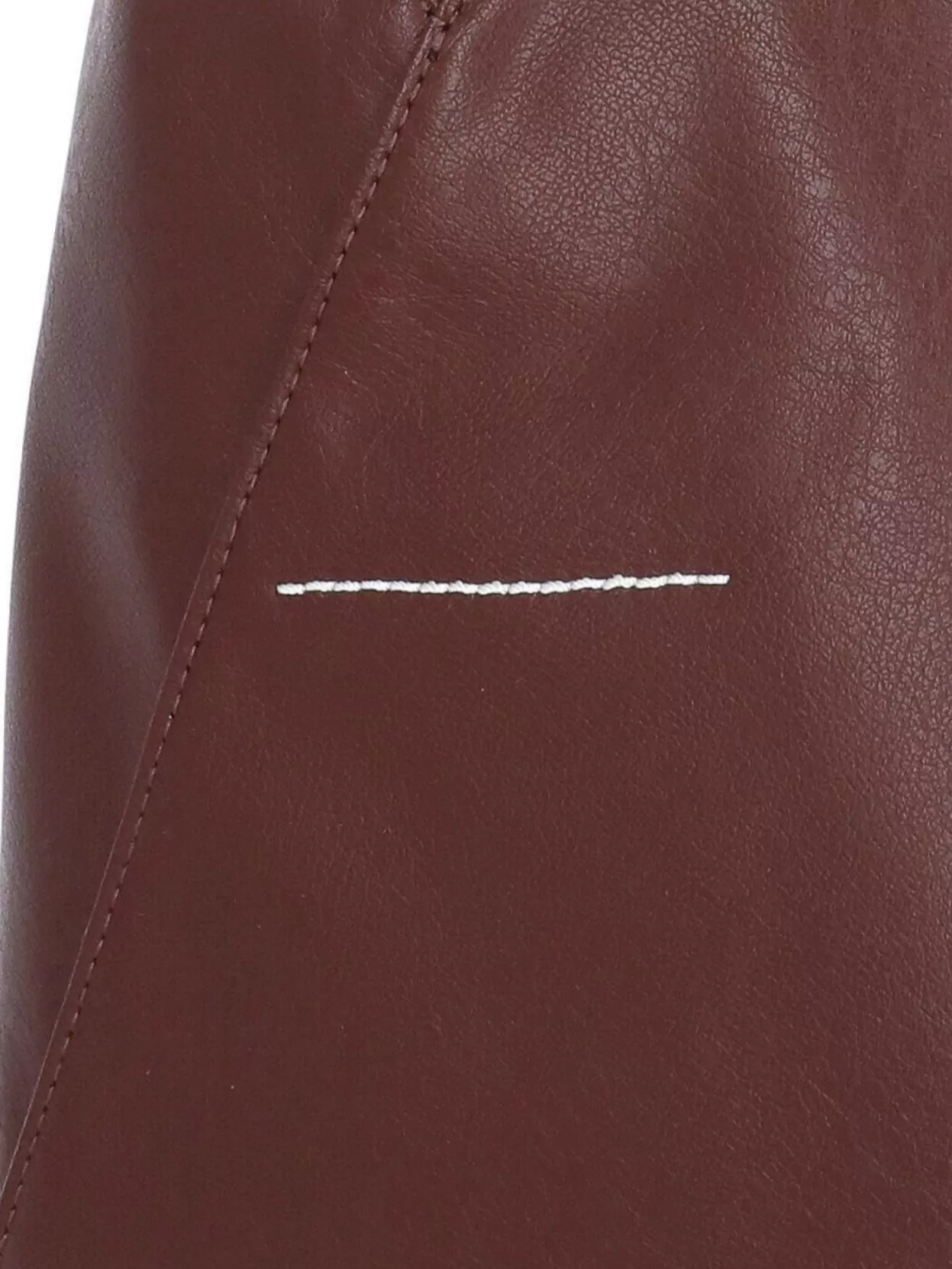 Mm6 Maison Margiela Bordeaux Stitched Asymmetrical Tote Bag