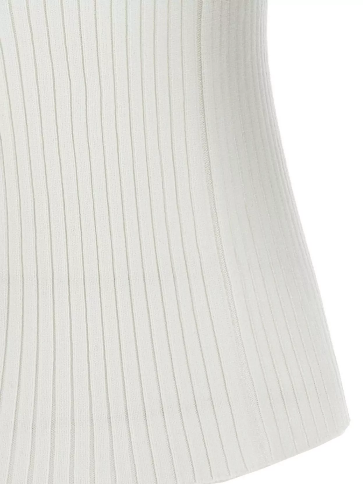 Courrèges Modern Knit T-Shirt With Ribbed Mock Neck
