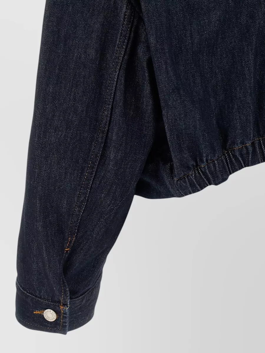 Dries Van Noten Cropped Oversized Denim Jacket