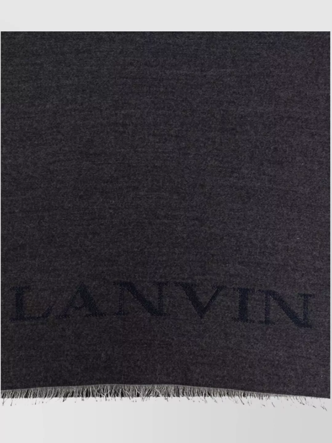 Lanvin Two-tone Scarf Fringed Edges In Gray