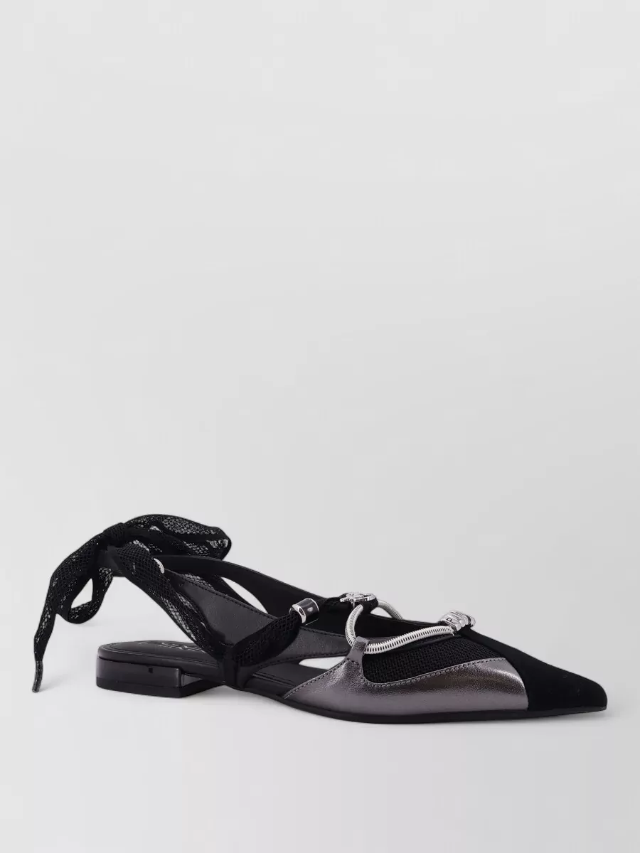 Pinko Ballerina Shoes Sling Back Pointed Toe Bow