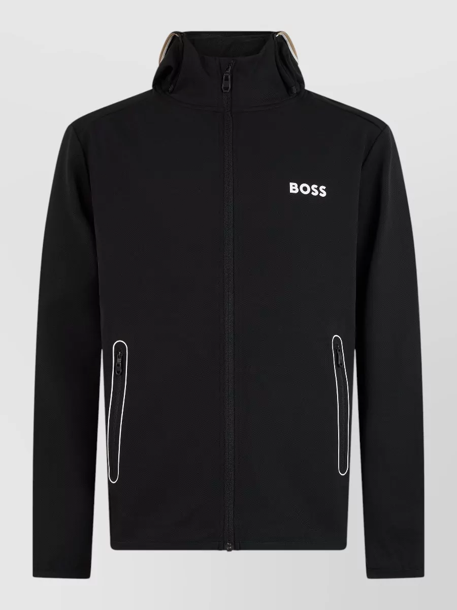 Boss zipped hooded jacket