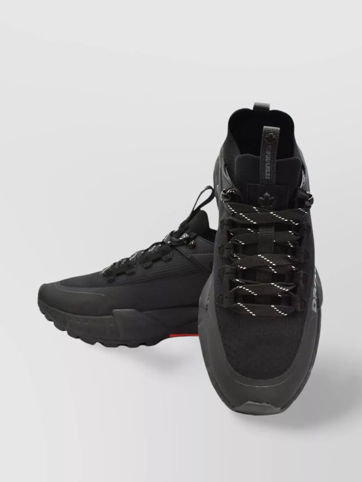 Dsquared2 Tab Pull Round Toe Textured Sole Sneakers