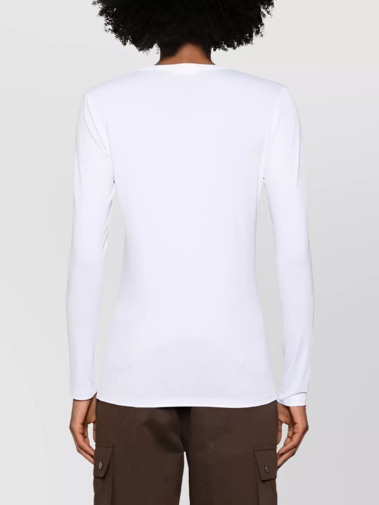 P.a.r.o.s.h Lightweight Cotton Blend Crew-neck Long-sleeved T-shirt