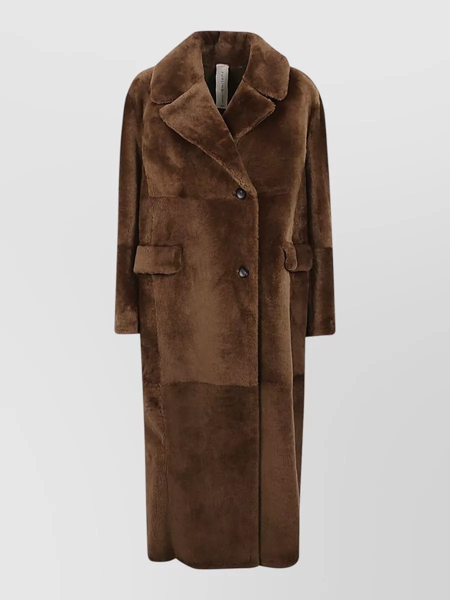 Furling By Giani Leather double-breasted coat
