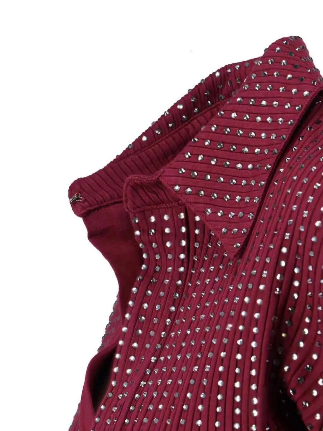 The Attico Long Sleeve Knee Length Dress With Studs