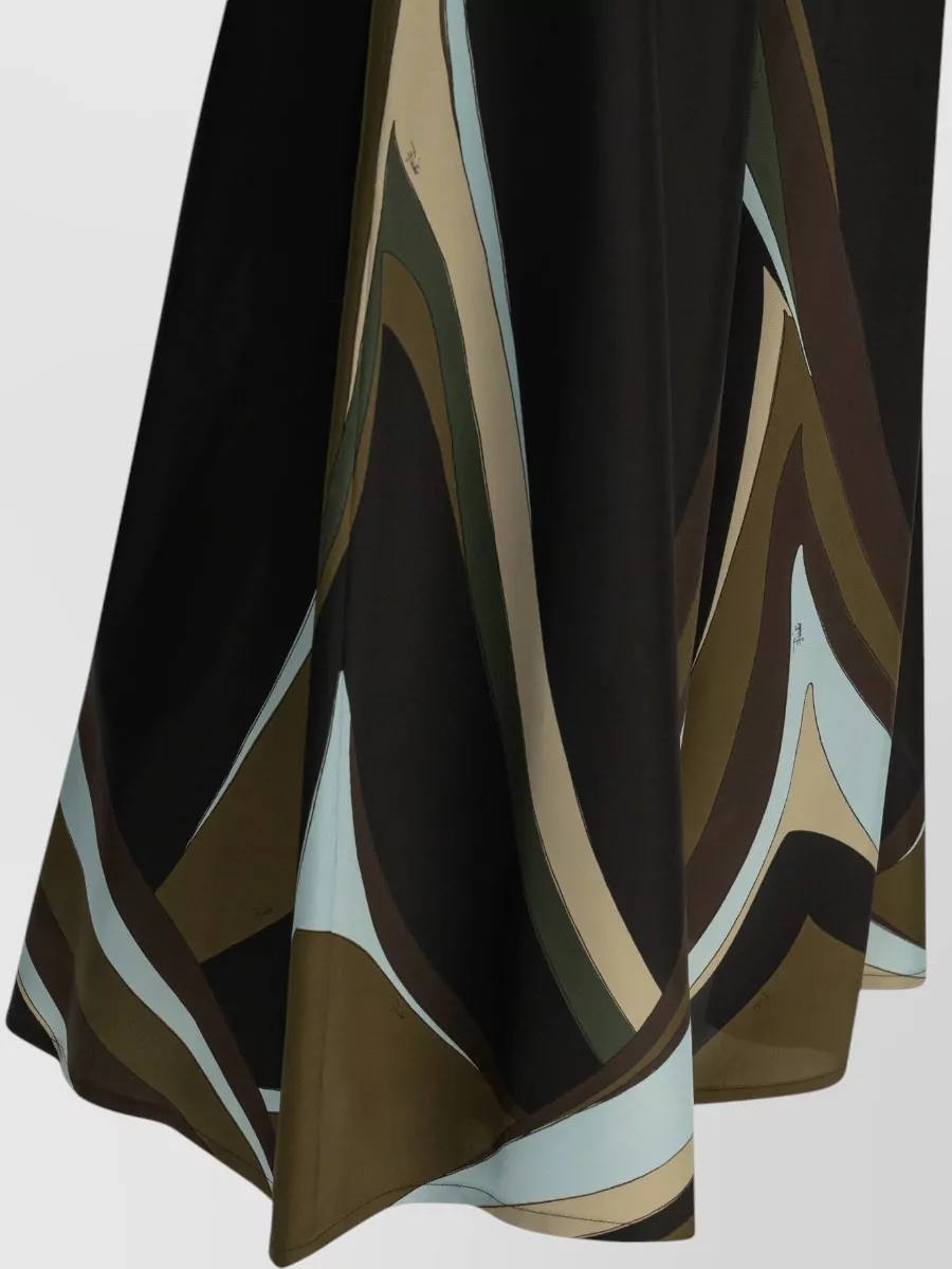 Pucci Silk Printed Flared Palazzo Trousers