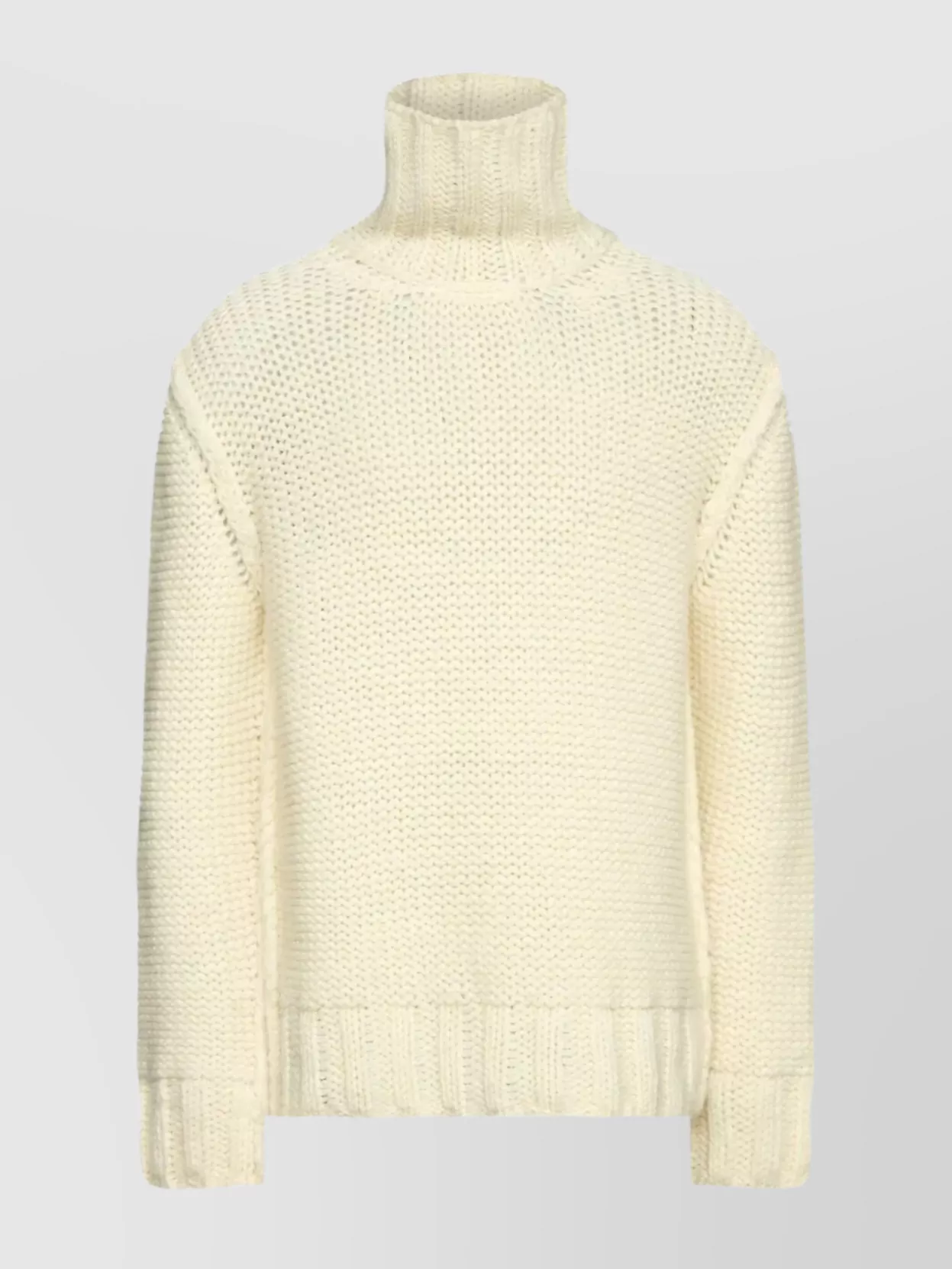 Mm6 Maison Margiela Turtleneck Knit Ribbed Sweater