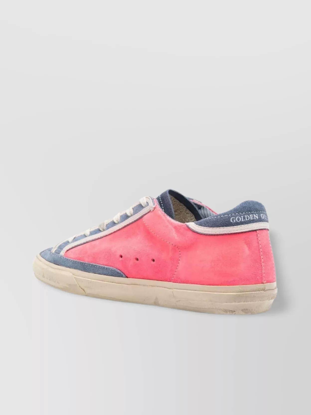 Golden Goose Distressed Suede Low-Top Sneakers With Perforated Detailing