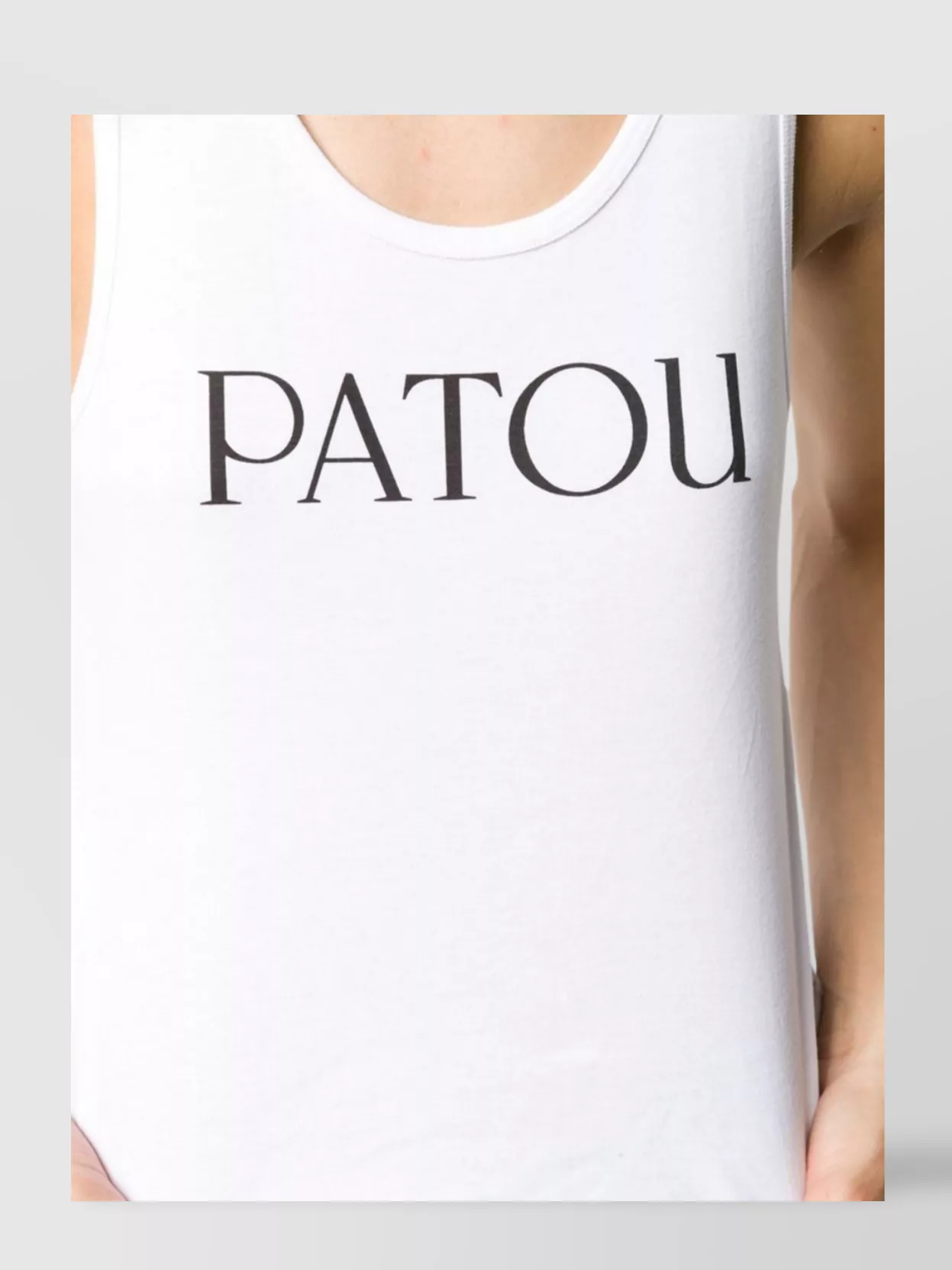 Patou Scoop Neck Stretch Tank Top