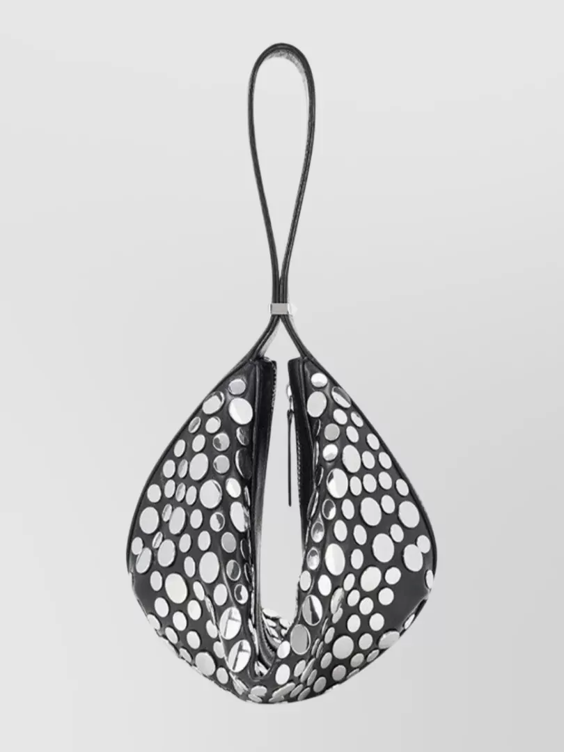 Staud Nappa Leather Shoulder Bag Rivets Design