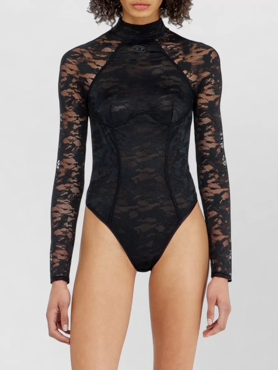 Diesel Lace Halterneck Sleeveless Bralette