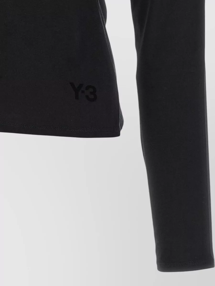 Y-3 Cotton Asymmetric Long-Sleeve T-Shirt