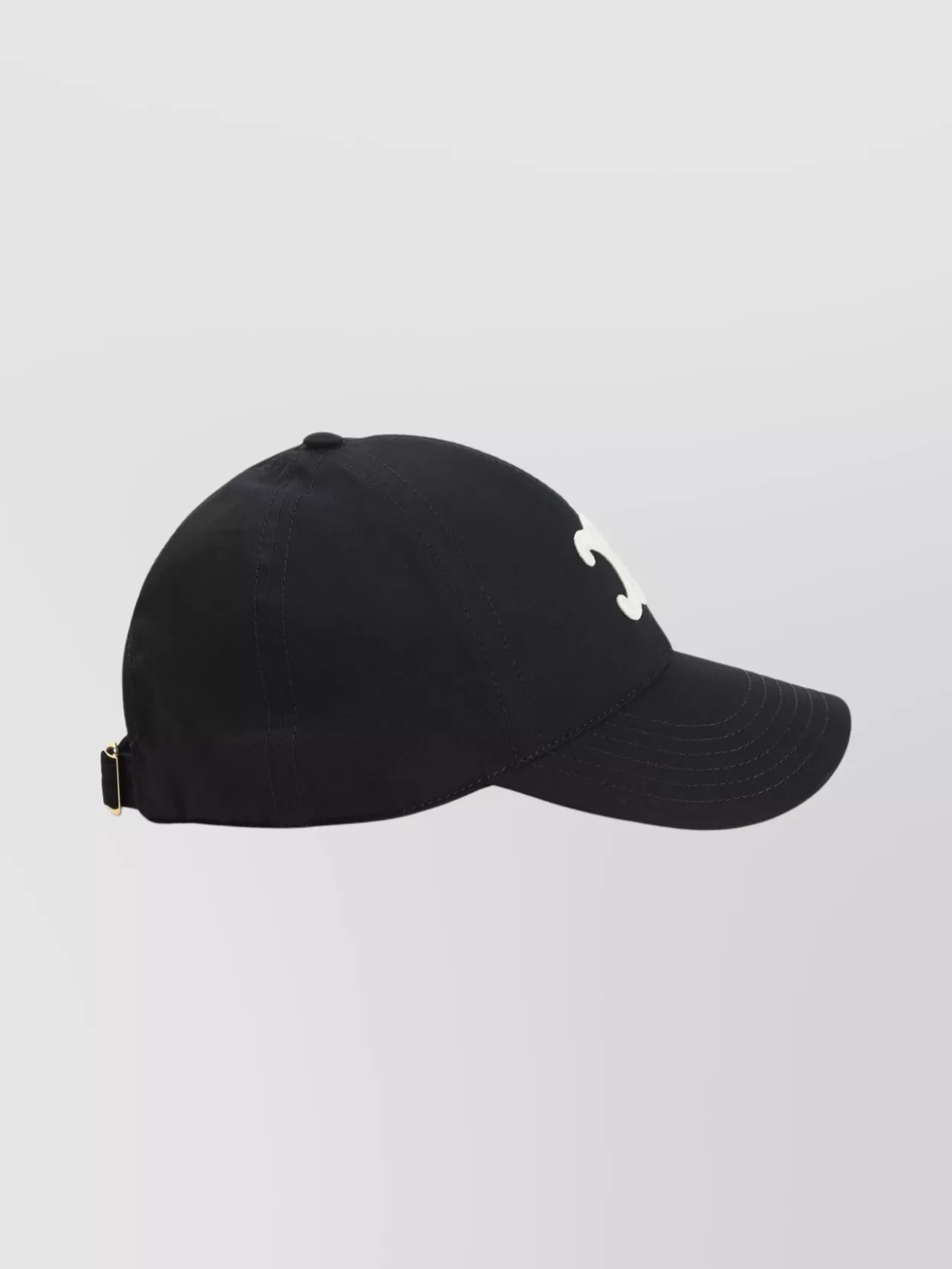 Celine Curved Brim Baseball Hat CELINE Triomphe Logo-Appliquéd Cotton-Gabardine Baseball Cap  main image 4