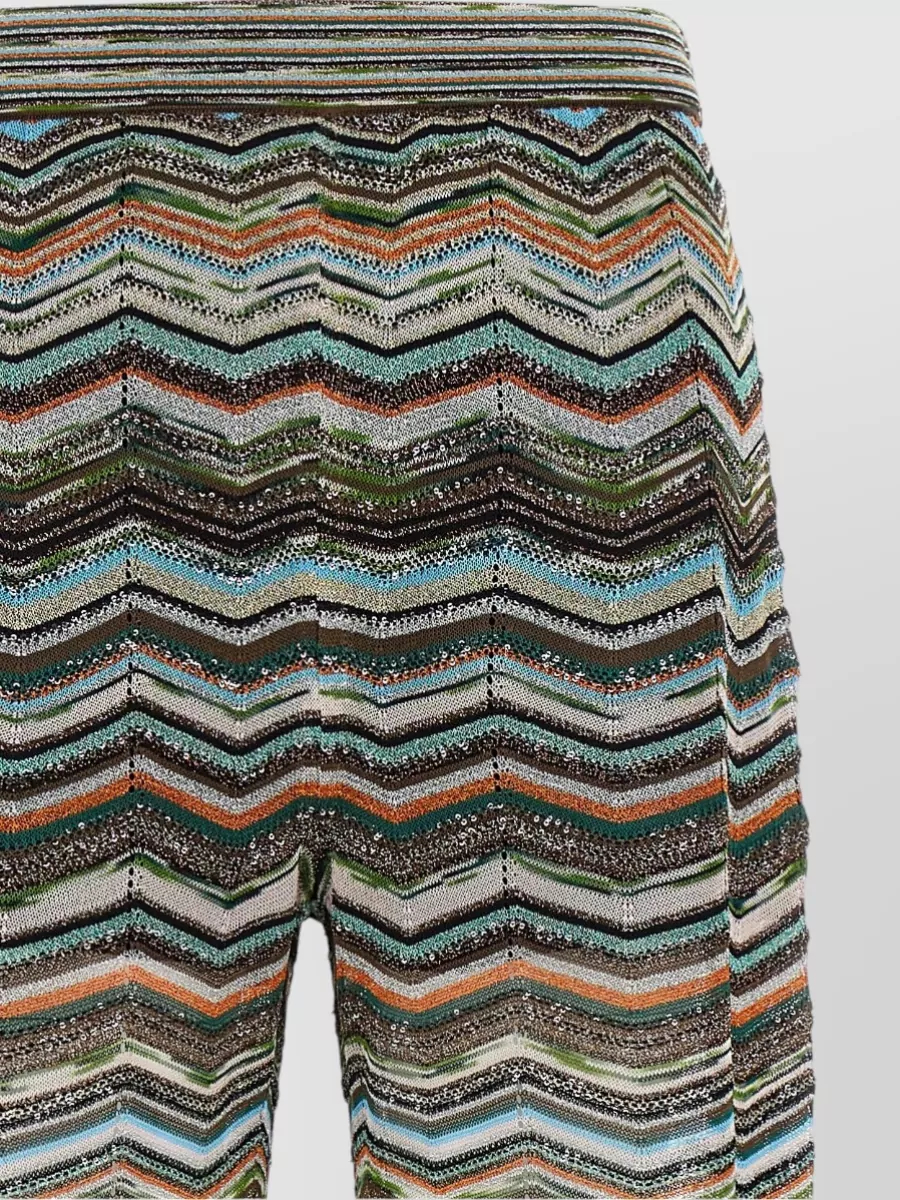 Missoni Zigzag Sequin High-Rise Wide-Leg Trousers