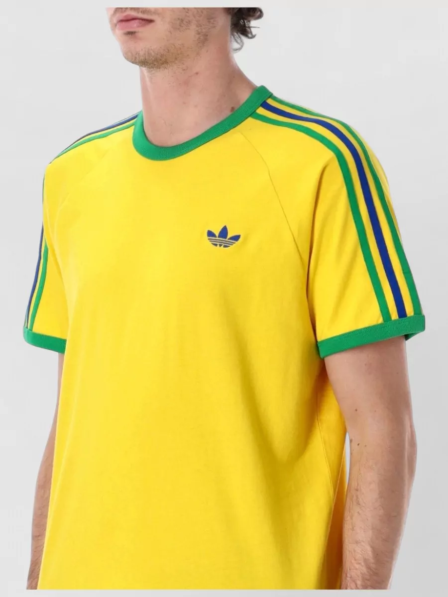 Adidas Originals Three Stripes Trim Crew Neck T-Shirt