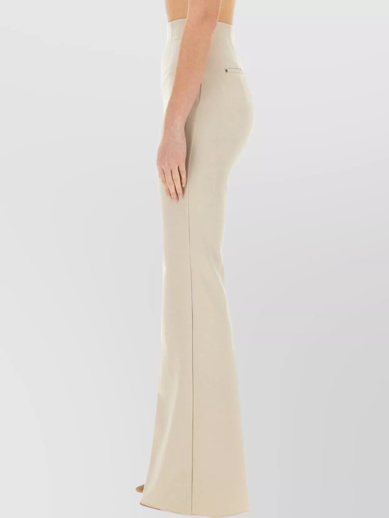 Sportmax High Waist Flared Trousers With Back Pockets