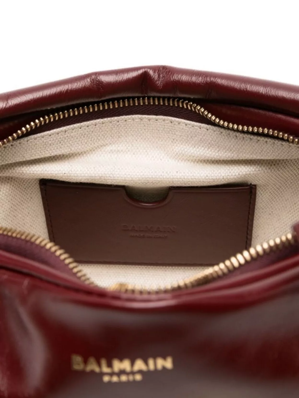 Balmain Medium Leather Shoulder Bag With Chain Strap