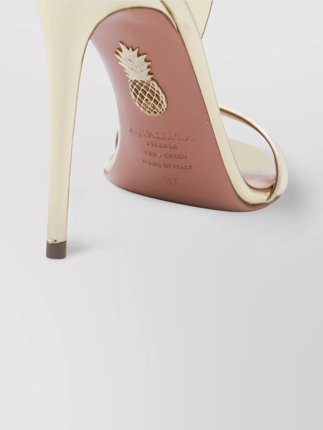 Aquazzura Heel Stiletto Open Toe Metallic Finish