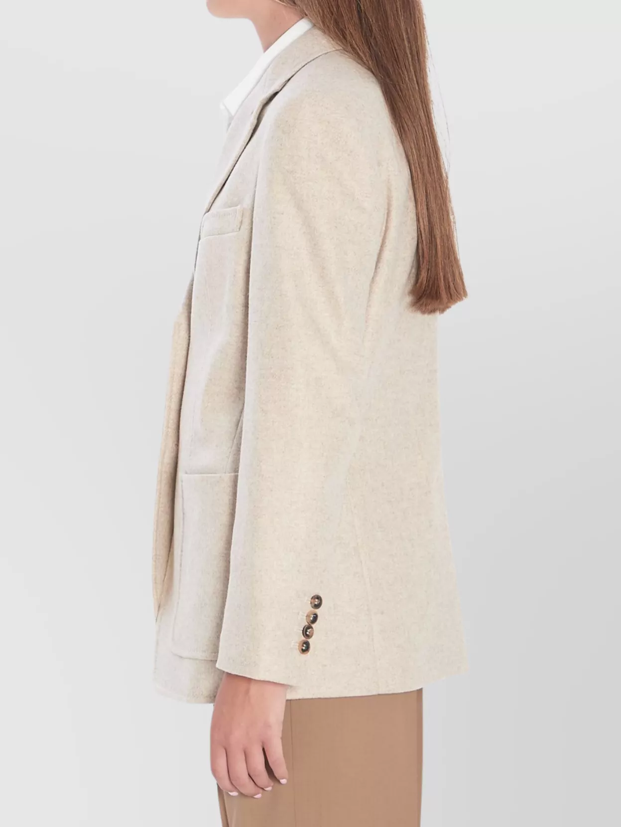 Max Mara Slim Fit Shetland Single-Breasted Blazer