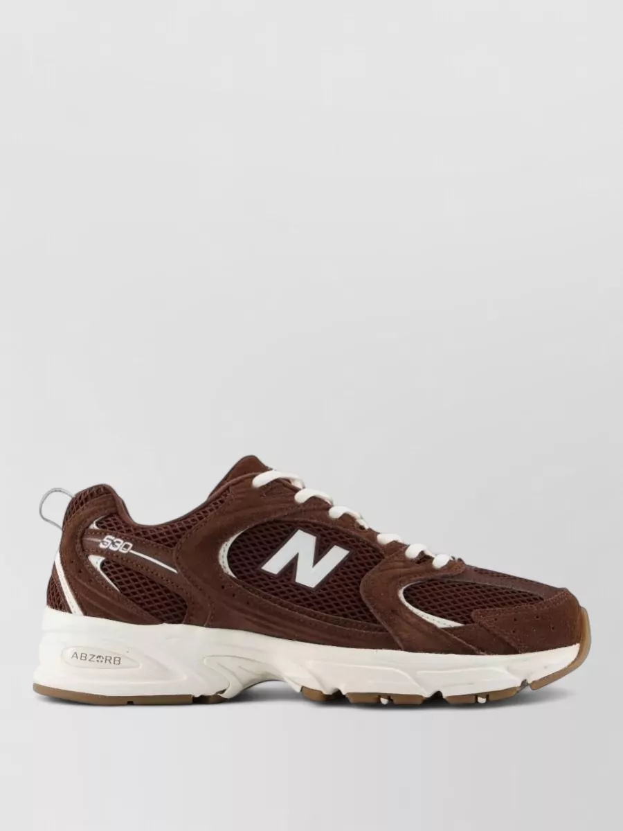 New Balance mesh calf suede low-top sneakers