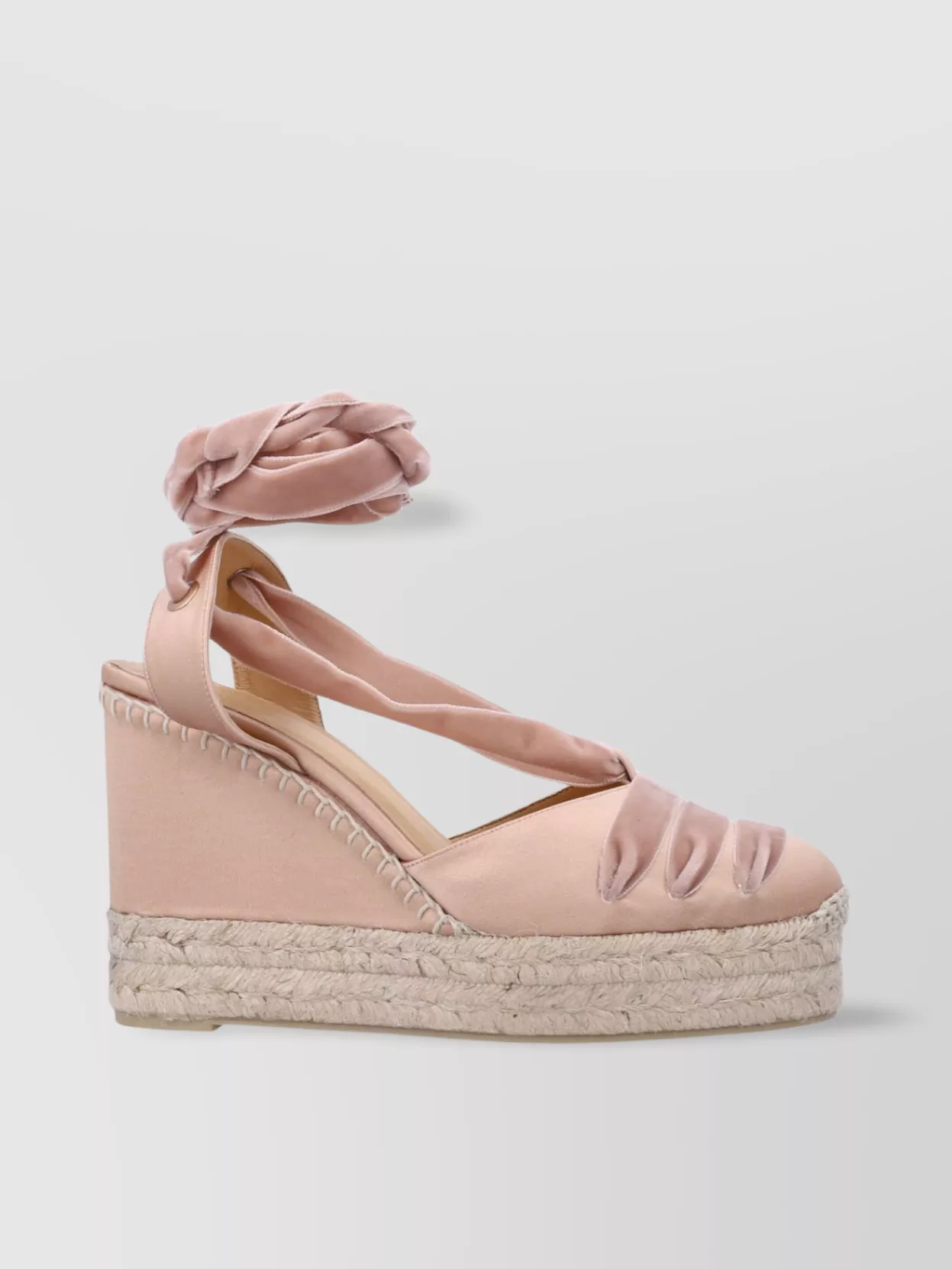 Castaã±er 8 Cersei Satin Wedge Espadrilles