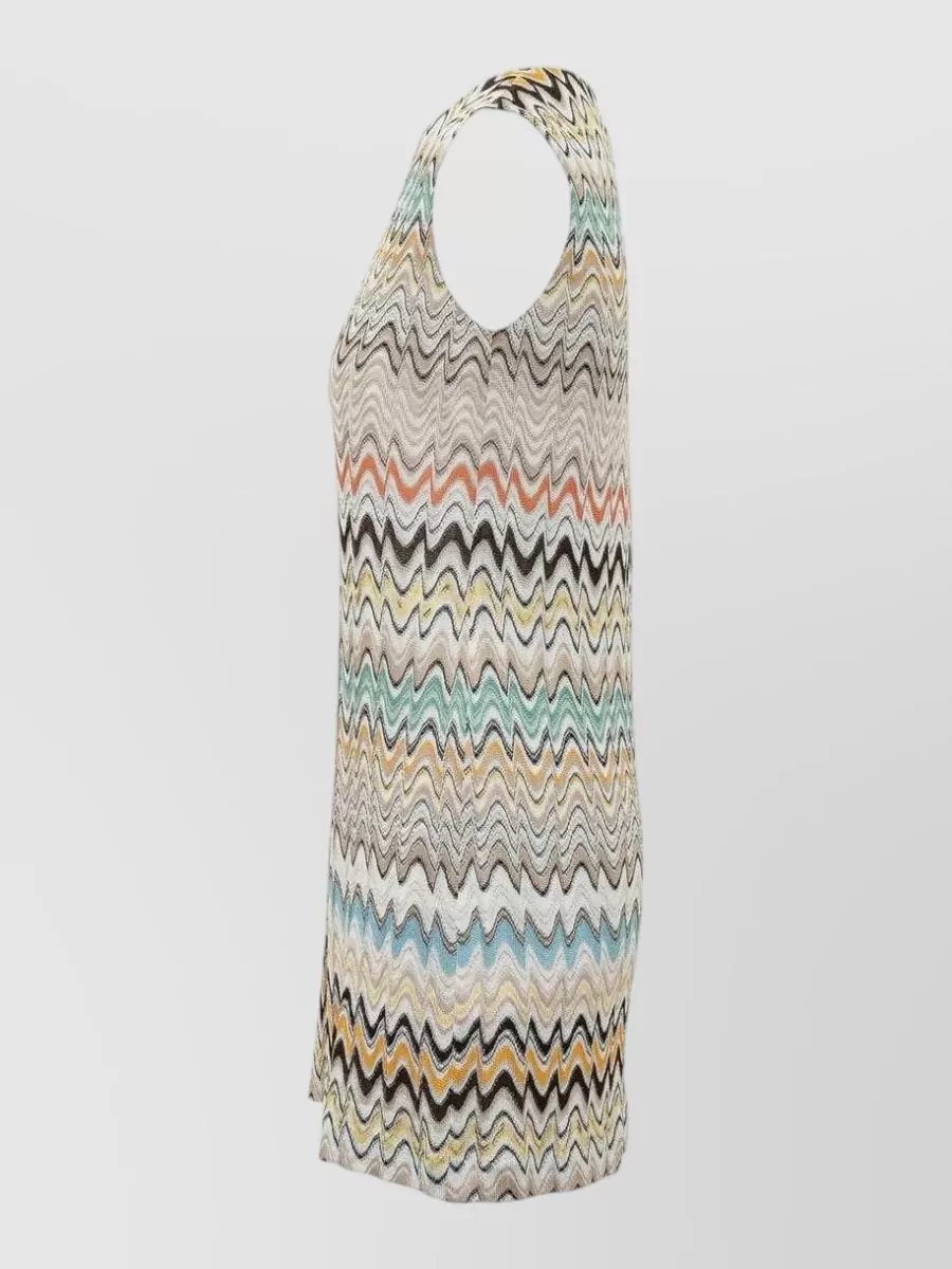 Missoni Sleeveless Zigzag-Knit Mini Dress