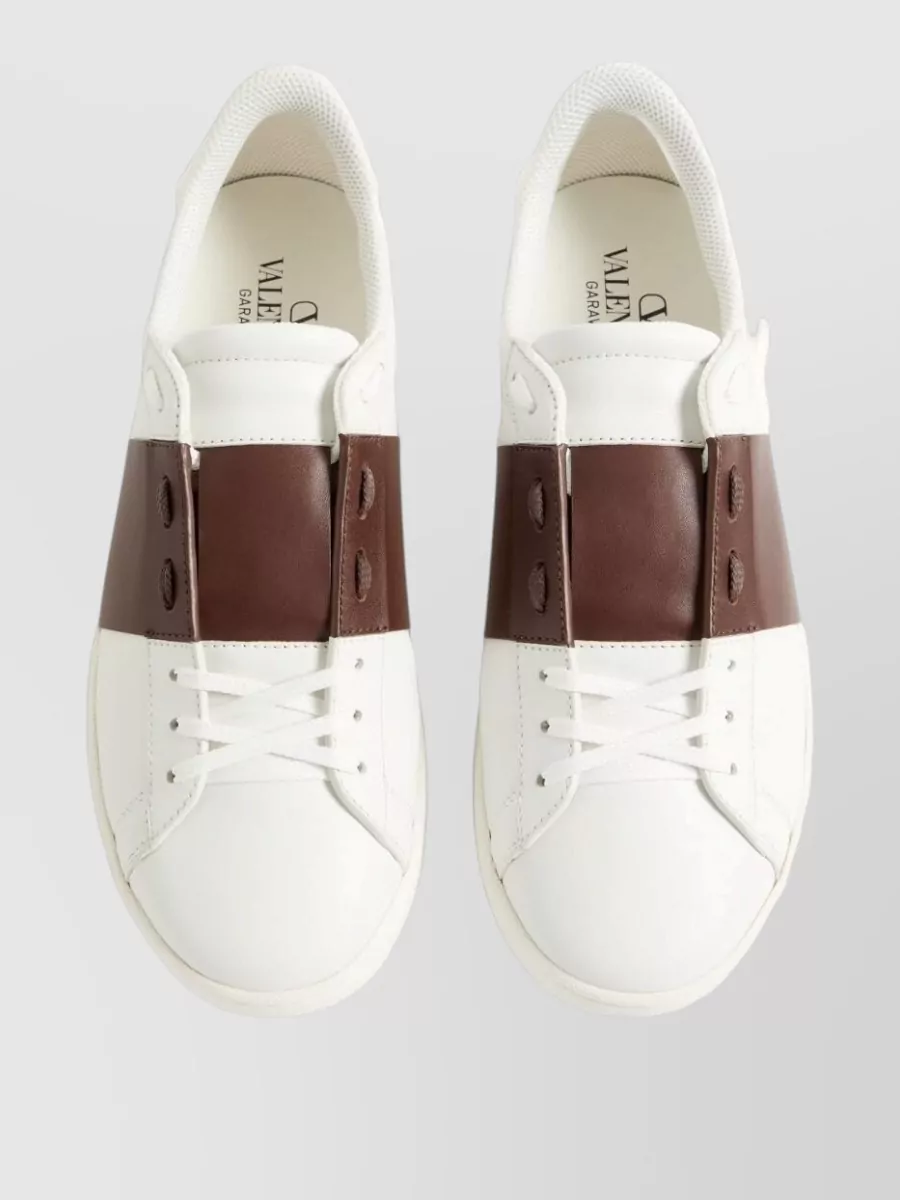 Valentino Garavani Leather Lace-Up Sneakers