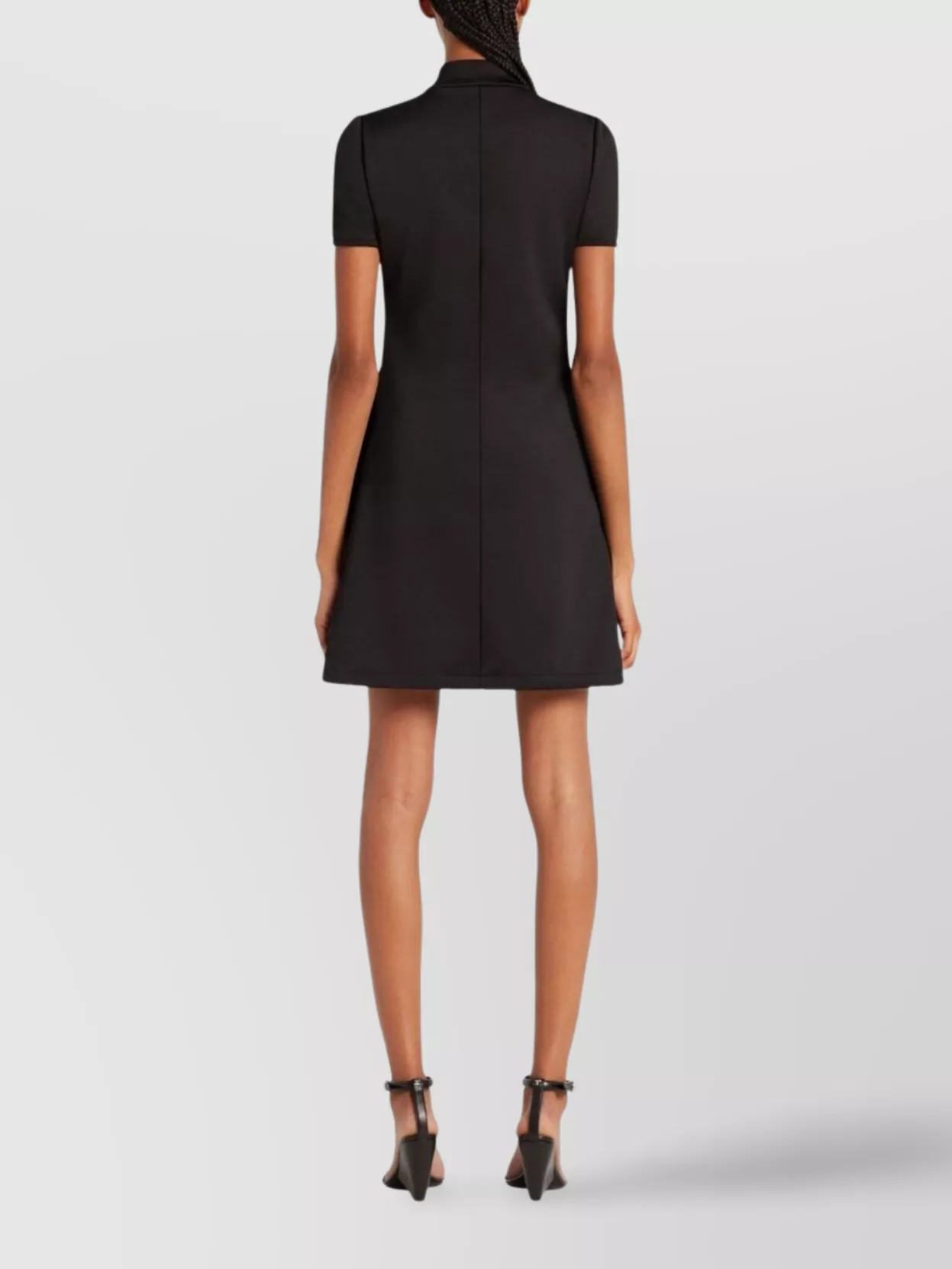 Courrèges Short Sleeve Dress With High Collar And Pockets