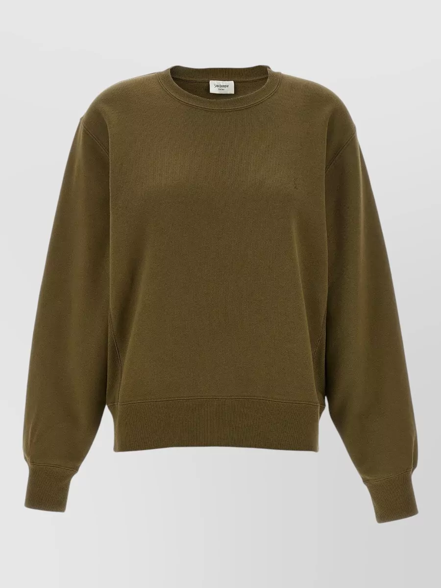 Saint Laurent Cotton crew-neck long-sleeve cassandre sweatshirt