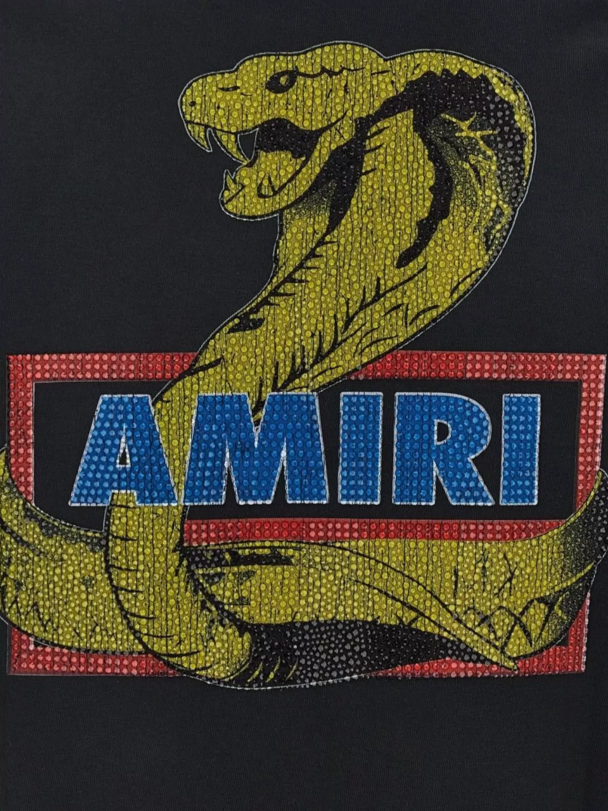Amiri Crystal Cobra Graphic Print T-Shirt