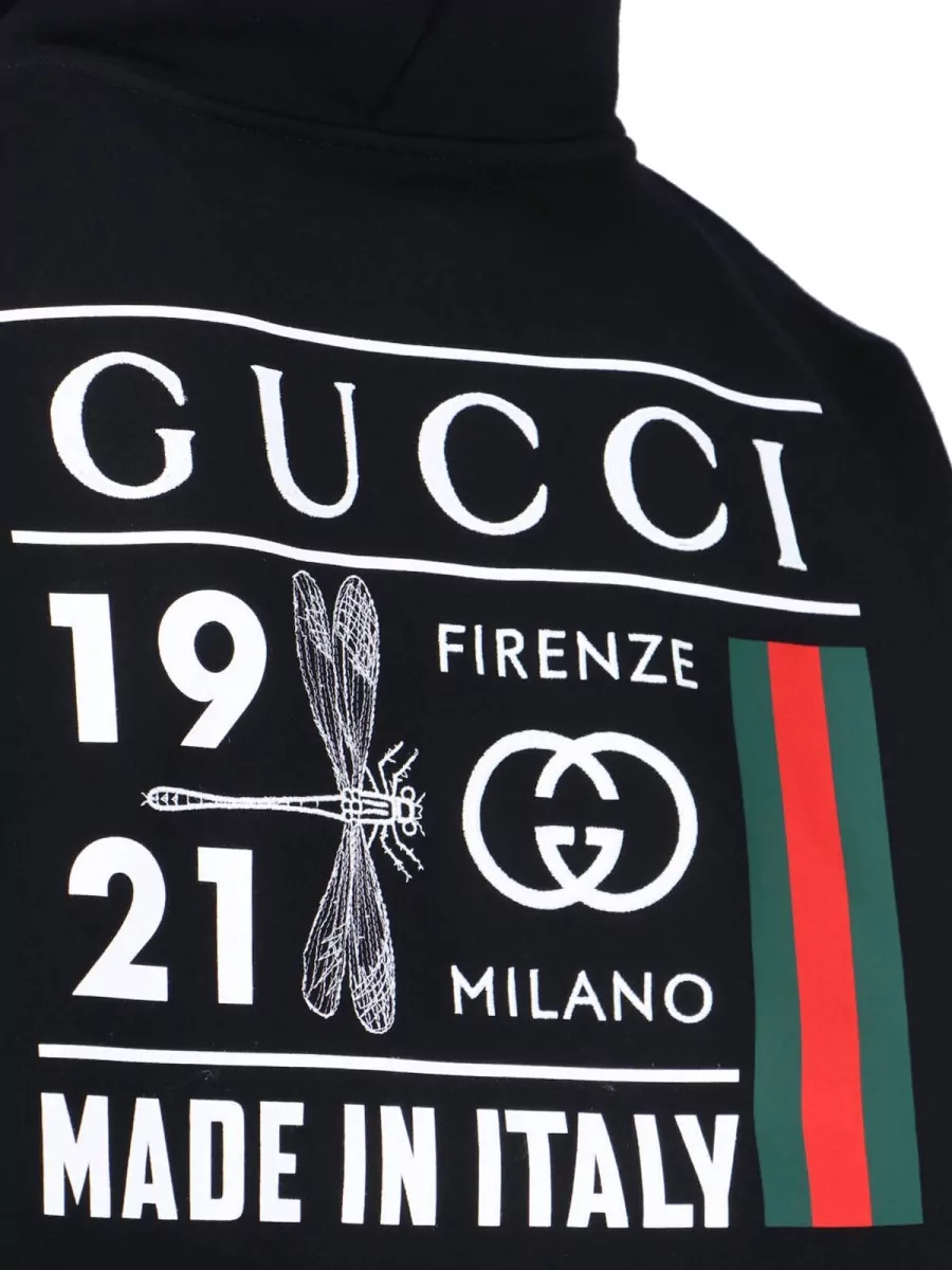 Gucci Logo-Print Hooded Sweatshirt