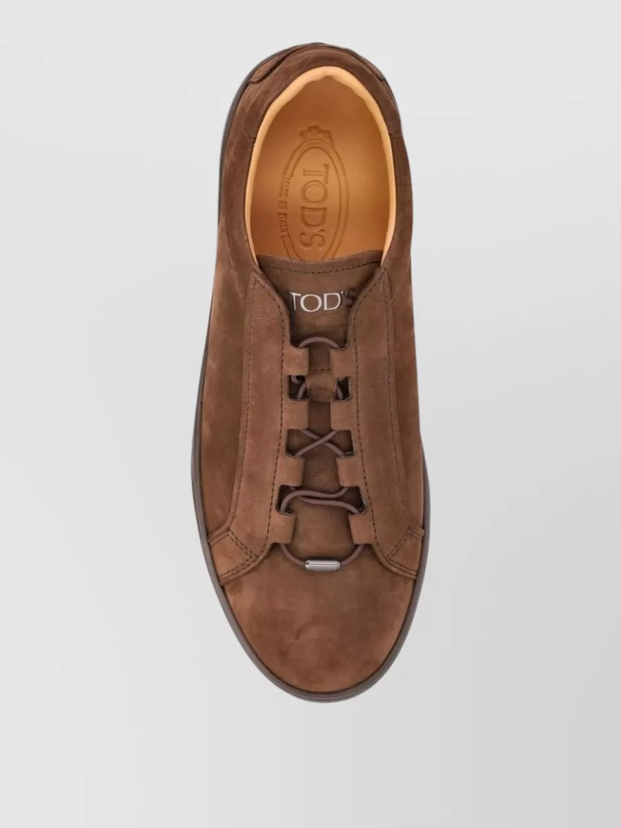 Tod's Nubuck Leather Low-Top Sneakers