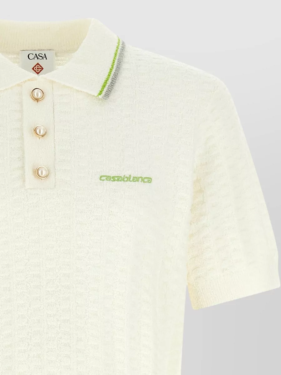 Casablanca Bouclé Polo Shirt