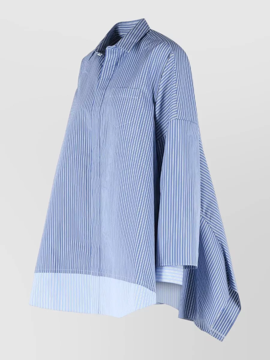 Sacai Cotton Blend Shirt Long Sleeves Stripes