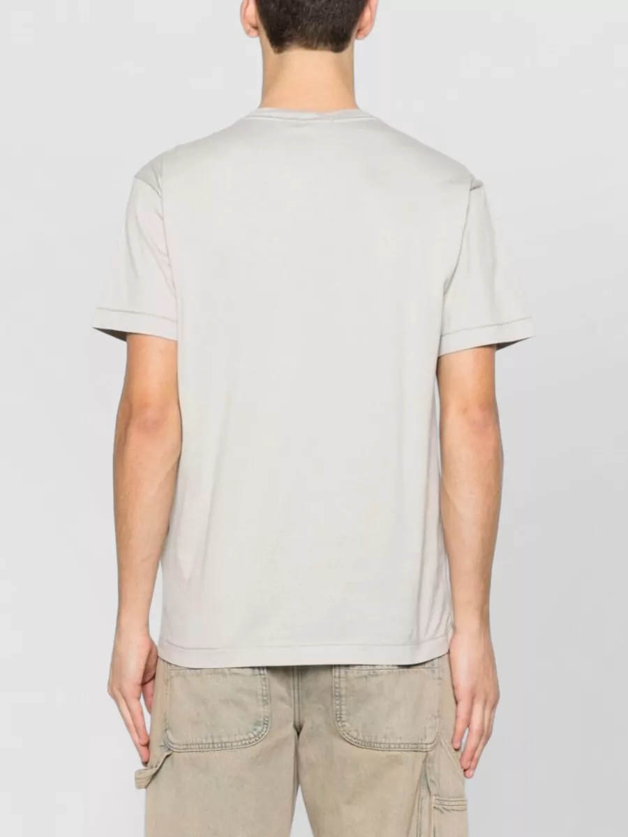 Stone Island Crew Neck Short Sleeve Cotton Jersey Top