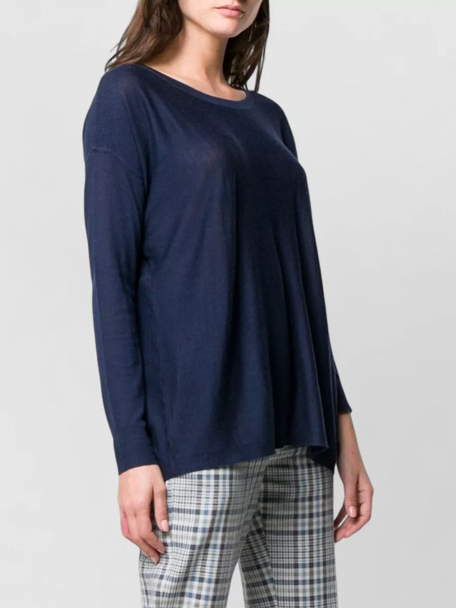 La Rose Fine-Knit Merino Wool Long-Sleeve Sweater