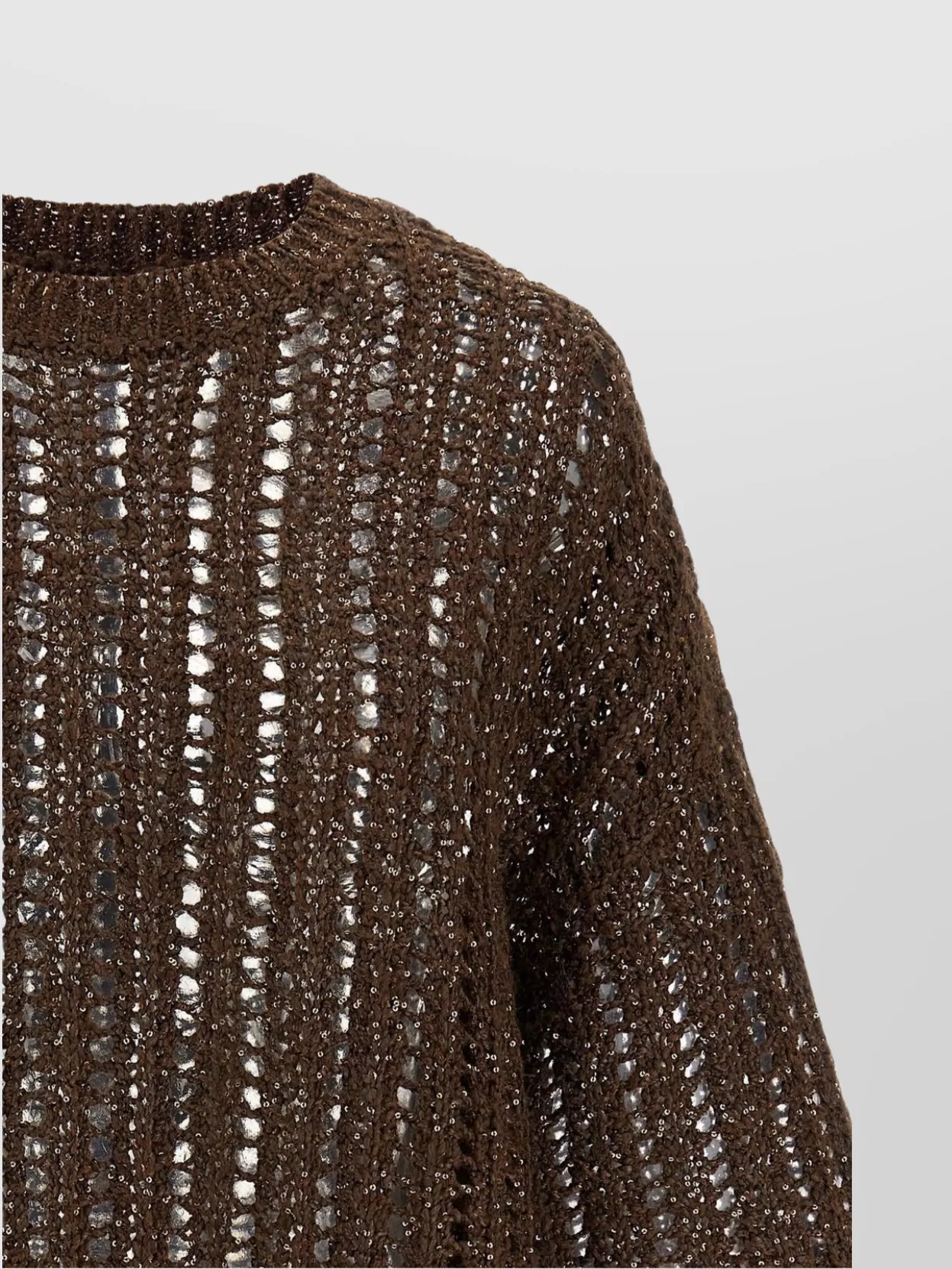 Brunello Cucinelli Knit Net Jersey Sequin Embellishments