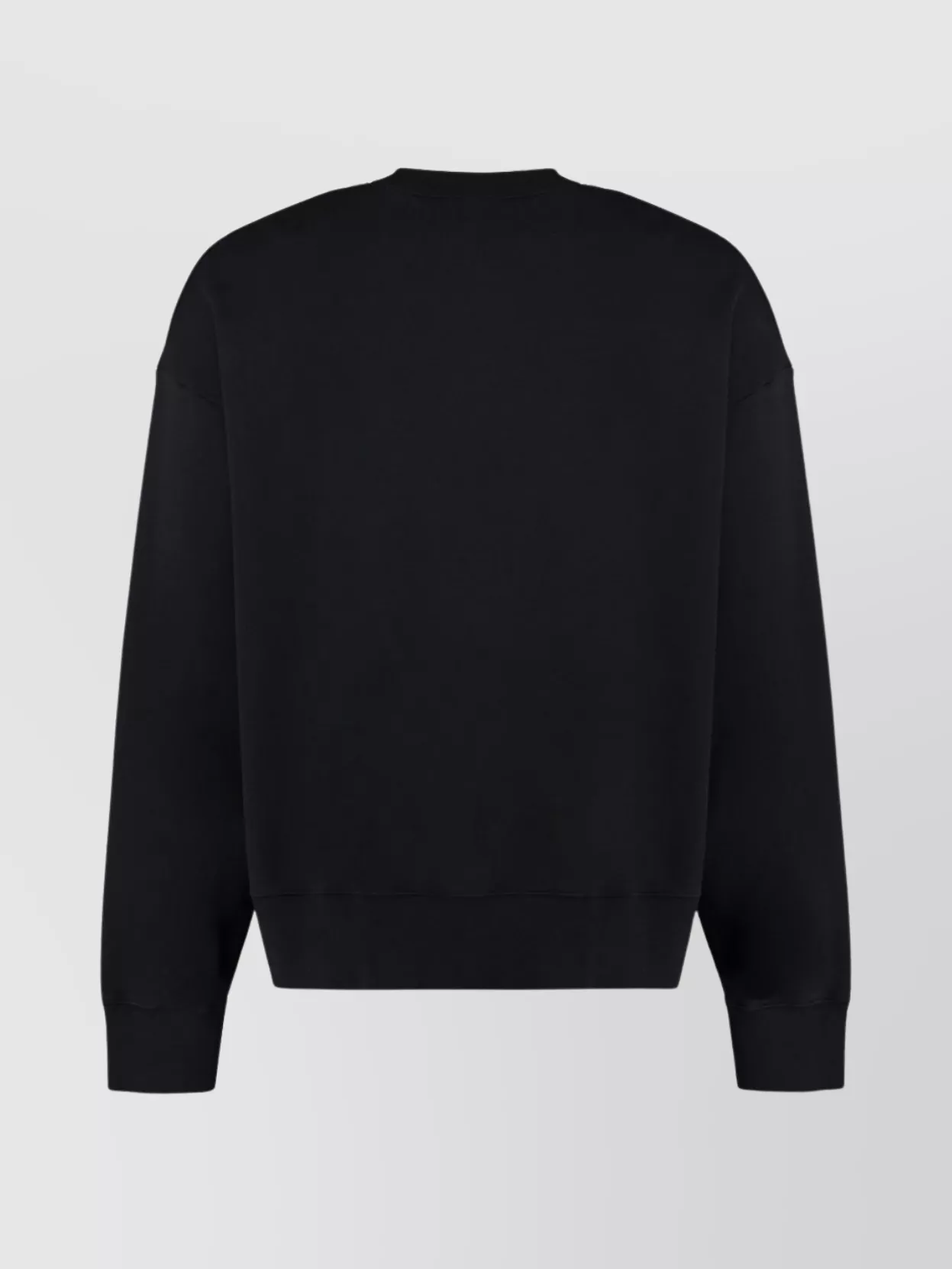 Palm Angels Cotton Crew-Neck Sweatshirt With Ribbed Finish