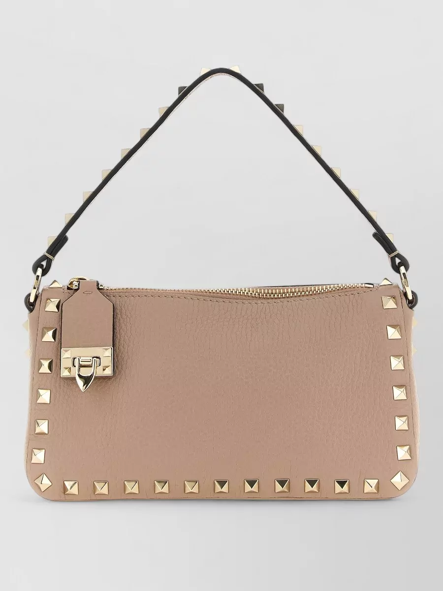 Valentino Garavani rockstud spike leather clutch bag