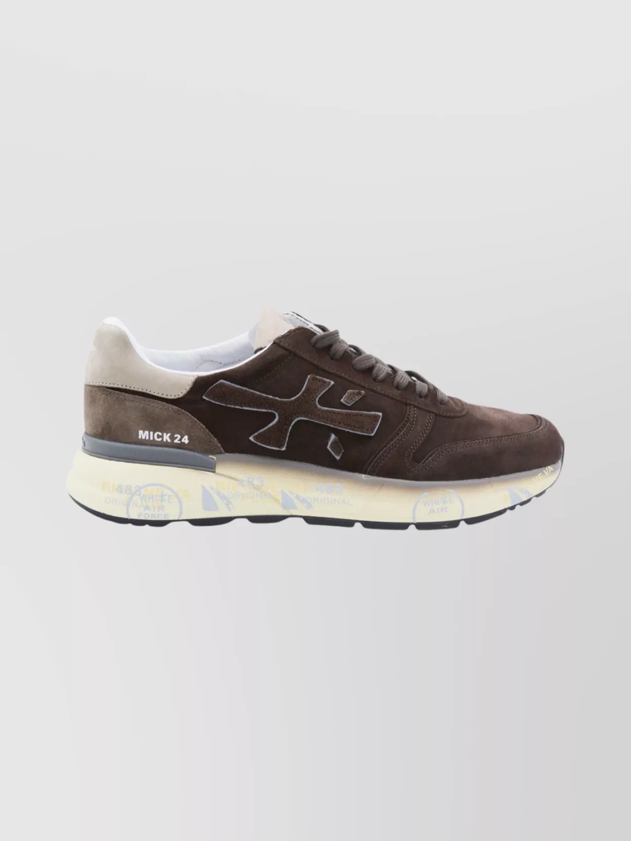 Premiata Suede Upper Sneakers Contrast Sole