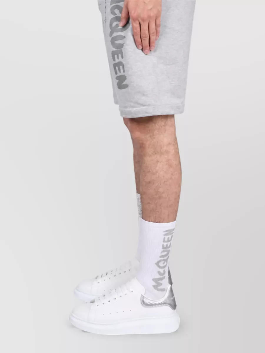 Alexander Mcqueen Graffiti Logo-Print Chino Shorts