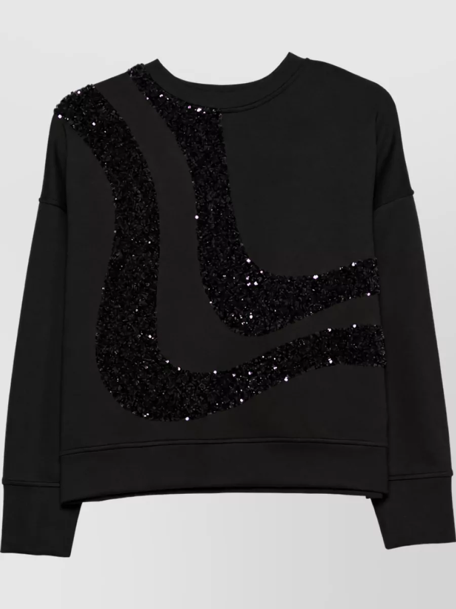 Emporio Armani Sequin-Embellished Long-Sleeve Sweatshirt
