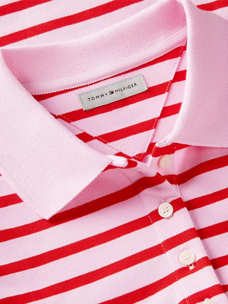Tommy Hilfiger Striped Polo Top Short Sleeve Design