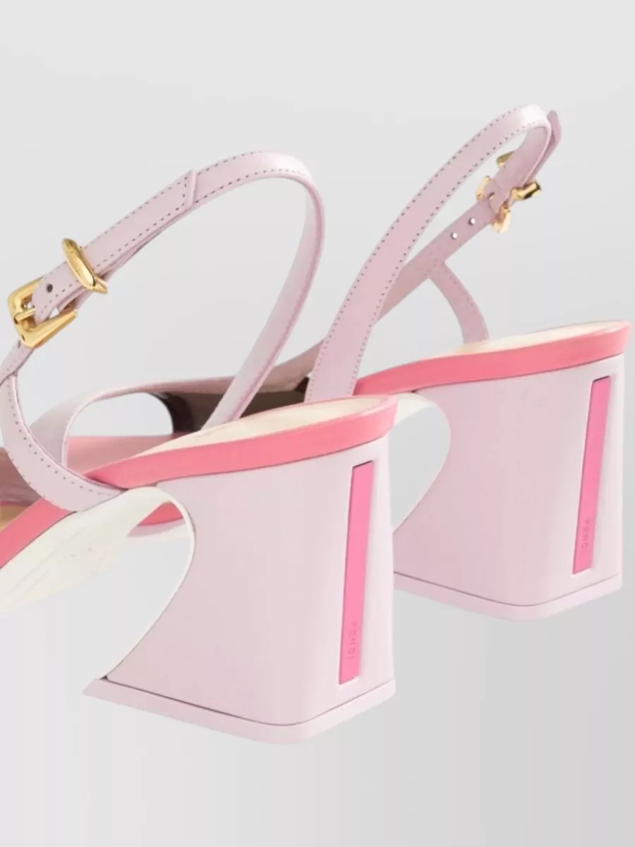 Fendi Leather Open-Toe Sandals