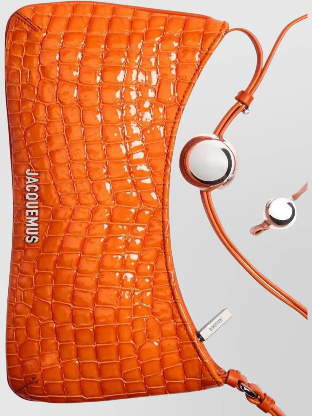 Jacquemus Crocodile Shoulder Bag Metal Accents