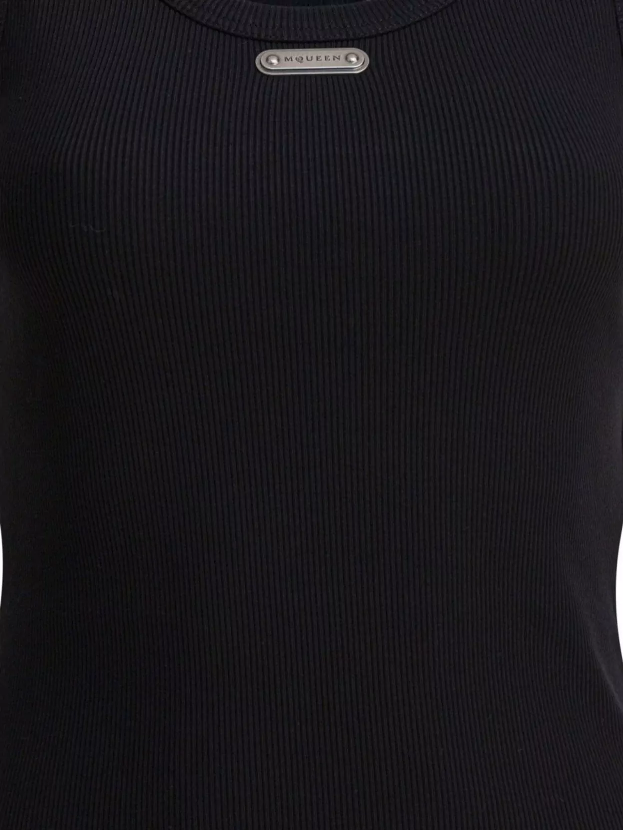 Alexander Mcqueen Ribbed Texture Sleeveless Top