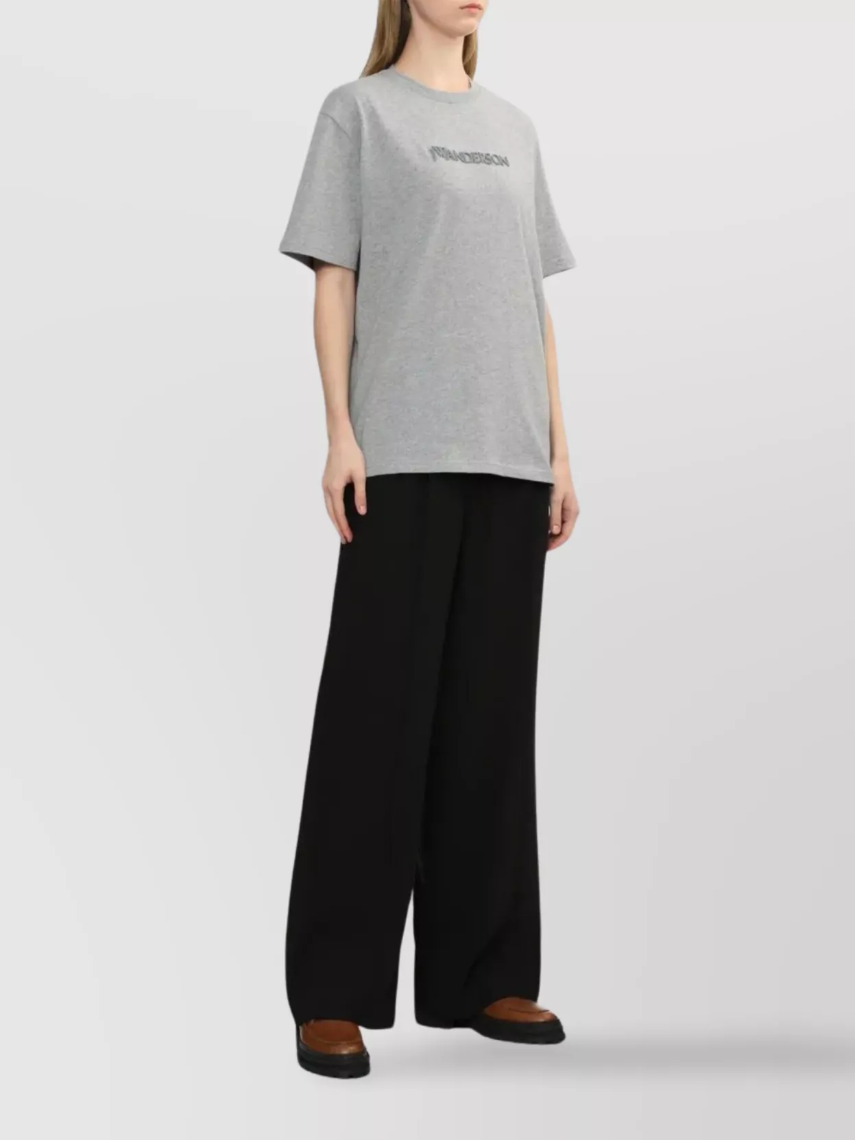 Jw Anderson Embroidered Logo Crew Neck T-Shirt