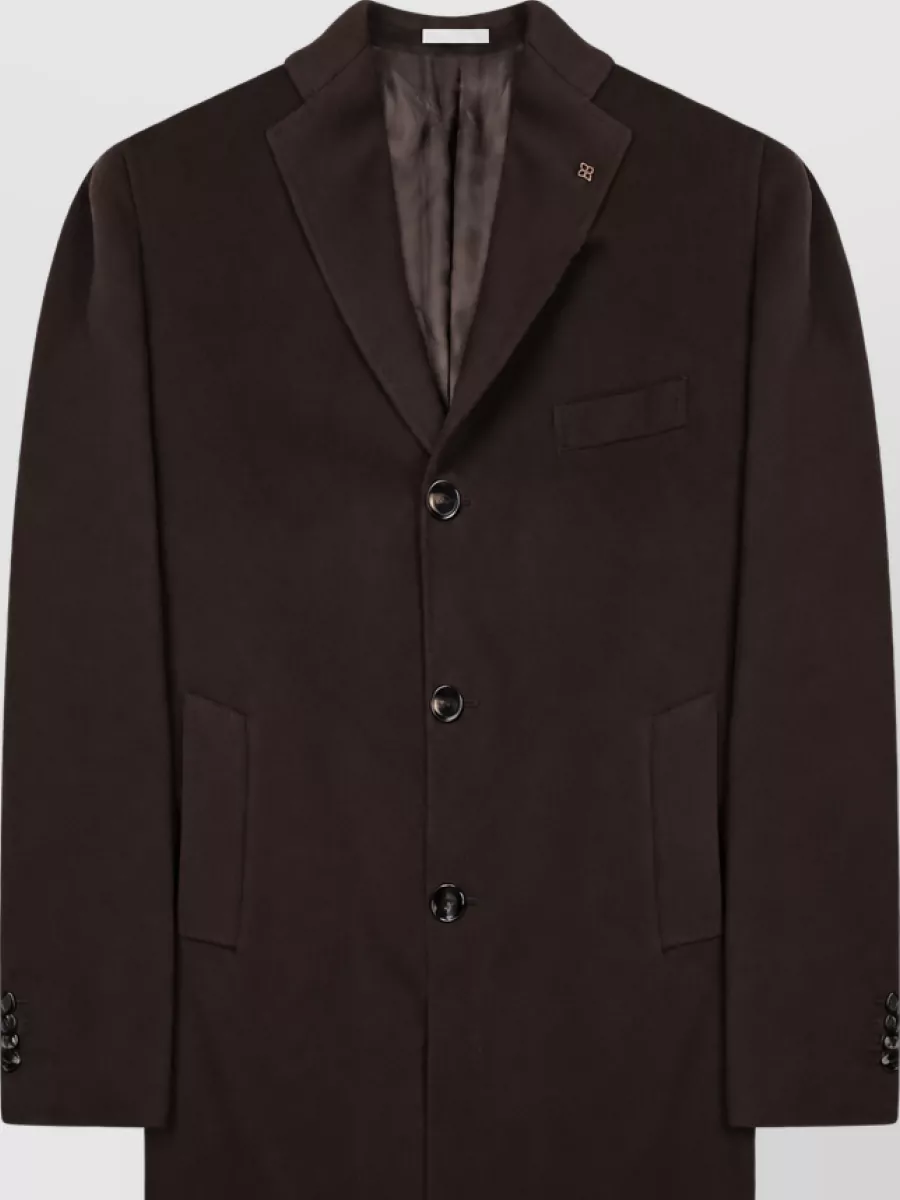 Tagliatore cashmere-blend single-breasted coat